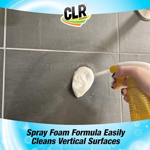 CLR Brilliant Bath Foaming Action Bathroom Cleaner Spray - For Use on Toilets, Baths, Showers, Sinks, Glass, Stainless Steel - Lavender Scent, 26 Ounce Bottle (Pack of 6)