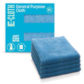 E-Cloth General Purpose Microfiber Cleaning Cloth Kit - Microfiber Cloth for Glasses, Windows, Mirrors, Cars, Cameras, & More, Household Cleaning Supplies, Cleans with Water - Alaskan Blue, 4 Pack