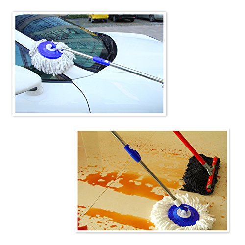 3 Pack Spin Mop Replacement Head for Hurrica, Mopnad, Cassabel and Other 360 Spin Mop Systems, Microfiber Spin Mop Refills (3pc-White)