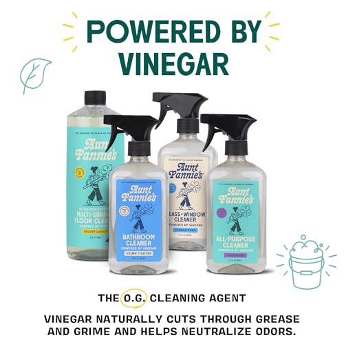 Aunt Fannie's All Purpose Bathroom Cleaner Vinegar Spray for Shower, Tub, Toilet, Tile, Sink and Fixtures, 16.9 Ounces (Pack of 1)