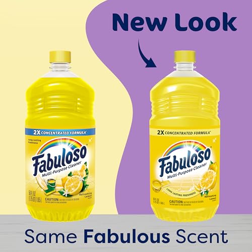 Fabuloso Multi-Purpose Cleaner, 2X Concentrated Formula, Refreshing Lemon Scent, 56 oz