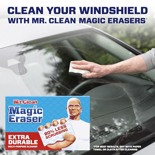 Mr. Clean Magic Eraser Sponge, All Purpose Cleaner, Cleaning Scrubber, Wall, Sneaker, Kitchen, Bathroom, Shower Cleaner, Cleaning Supplies, Melamine Sponge, Cleaning Pads, Extra Durable, 10ct