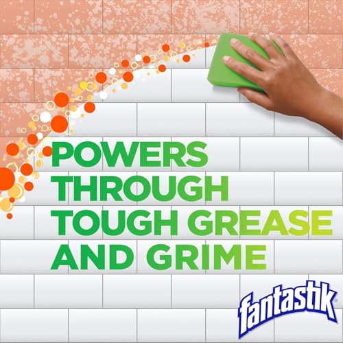 Fantastik All Purpose Cleaner, Multipurpose Surface Cleaner & Kitchen Grease Removal, Packaging Designed to Prevent Leakage and Breakage, Fresh Scent, 32 Fl Oz