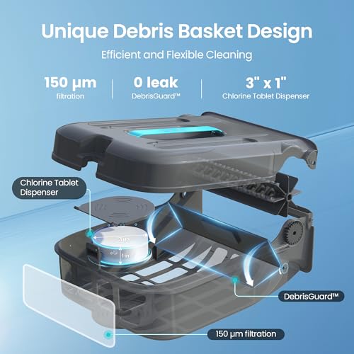 AIPER EcoSurfer S2 Solar Powered Pool Surface Skimmer Robot with APP Support, 24/7 Continuous Cleaning, Dual Charging Modes, Smart Obstacle Avoidance, 150-um Filtration, OTA Upgrade, Gray