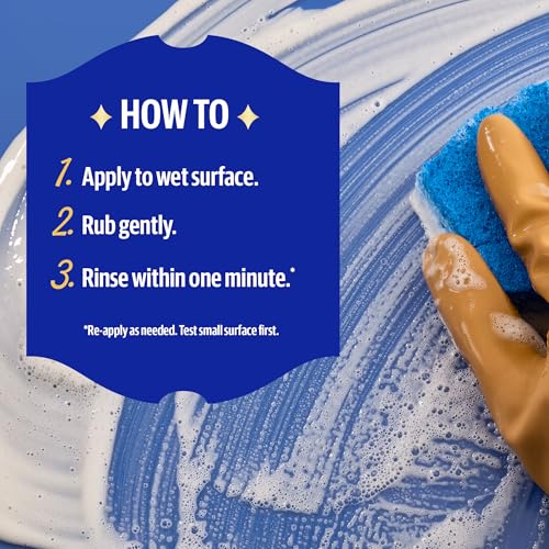 Bar Keepers Friend Soft Cleanser Liquid, 13 oz x 2, Multipurpose Surface Cleaner, Soap Scum & Grease from Stainless Steel & More
