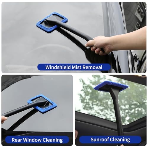 Qydipclin 45Pcs Car Detailing Kit, Car Detailing Brush Set, Car Wash Cleaning Kit, Car Detailing Brushes, Professional Car Care Kit for Interior Exterior Wheels, Blue