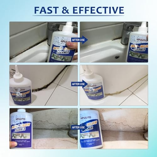APULITO Household Cleaner Gel for Bathroom Shower Kitchen Tile Grout, Sinks Countertops 10 Fl Oz (Pack of 1)