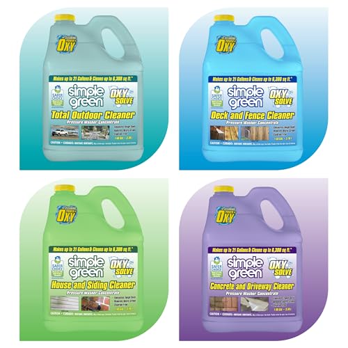 Simple Green Oxy Solve Concrete and Driveway Pressure Washer Cleaner, Purple, Unscented, 128 Fl.Oz
