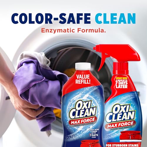 OxiClean Max Force Laundry Stain Remover Spray Refill, 48 fl oz