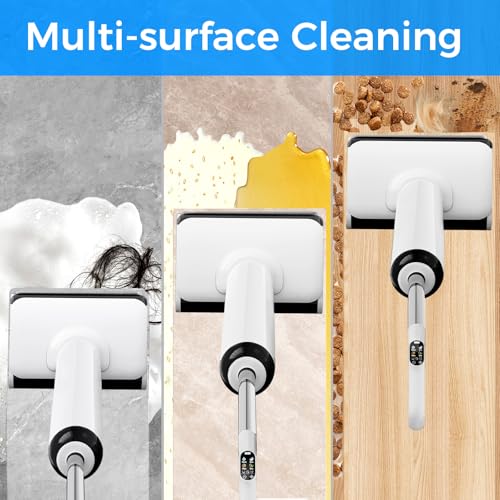 Wet Dry Vacuum Cleaner Cordless, 23KPa Vacuum Mop for Hard Floors, Up to 45 Min Runtime, 180° Lay-Flat Design with Hot Water Self-Cleaning & 185°F Hot Air Drying, Anti-Tangle Brush for Pet Hair