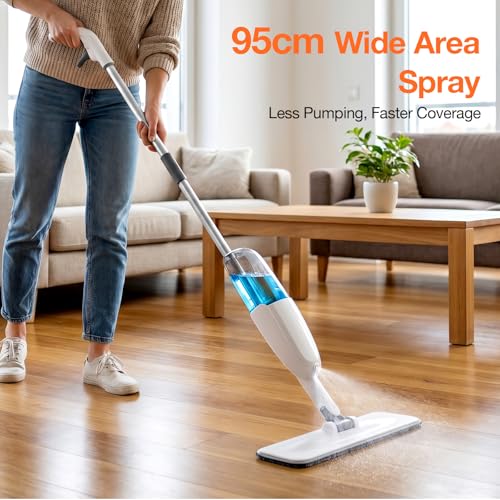 Spray Mop for Floor Cleaning with Washable Pads & Refillable Tank
