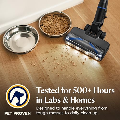Bissell PowerClean FurFinder 200W Self-Standing Cordless Vacuum w/Tangle Free Brush Roll, Strong Suction, Removeable Battery, Wall Mount, Upholstery Tool & Bright Headlights