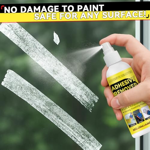 Adhesive Remover, Surface-Safe Sticker Remover Spray, Glue Remover that Quickly Removes Sticker, Glue, and Tape Residue | Safe for Car, Glass, Label, Decals & More, 4.06 fl.oz/120ml