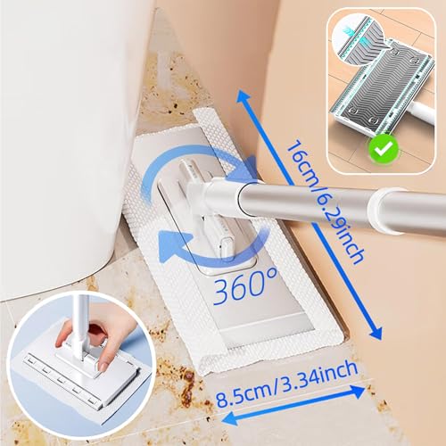Snap Grip Mini Mop - No Wash Lazy Sweeper Mops, Zero Touch Disposable Dust Mop (Mini Mop)