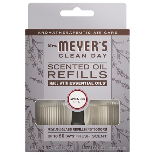 MRS. MEYER'S CLEAN DAY Scented Oil Refills, Lavender, contains 2 .67 fl oz refills