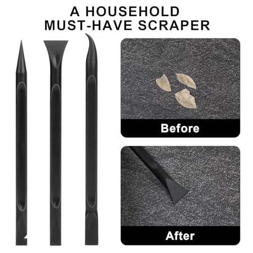 Crevice Cleaning Tool, 9 PCS Carbon Fiber Plastic Scraper Tool Car Detailing Brush Set Non-scratch Multi-purpose Scraper for Clean Small Narrow Spaces and Gaps, Remove Stickers Labels Oil Stains Dirt