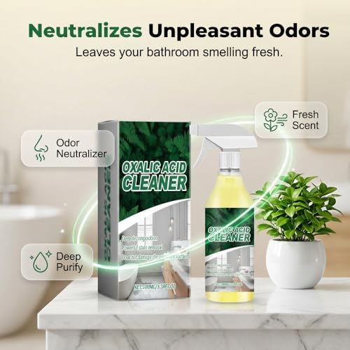 2026 Upgraded Oxalic Acid Cleaner Spray, New Stain Remover, Multi-purpose Tile Cleaner for Bathroom Kitchen, Porcelain Cleaner Solution for Home (1)