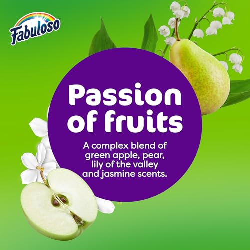 Fabuloso 2X Multi-Purpose Cleaner, No Rinse Floor Cleaner, Long-Lasting Freshness, Passion of Fruits Scent, 169 fl oz