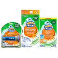 Scrubbing Bubbles Fresh Brush Toilet Bowl Brush and Holder with Toilet Cleaner Refill Pads & Gel Stamps, Cleans Limescale & Fights Odors, Citrus Scent, Includes Starter Kit + 20 Refills + 6 Gel Stamps