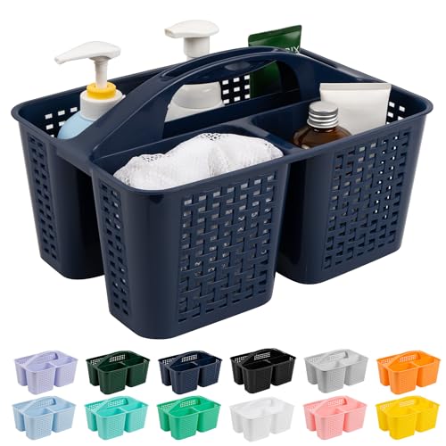 Tiawudi Portable Shower Caddy, Caddy Organizer with Handle, Plastic Shower Basket Hold Soap, Shampoo, Hair Supplies and Beauty Products, Cleaning Supplies Organizer for Home, Dorm, Shelf and Cabinet