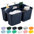 Tiawudi Portable Shower Caddy, Caddy Organizer with Handle, Plastic Shower Basket Hold Soap, Shampoo, Hair Supplies and Beauty Products, Cleaning Supplies Organizer for Home, Dorm, Shelf and Cabinet