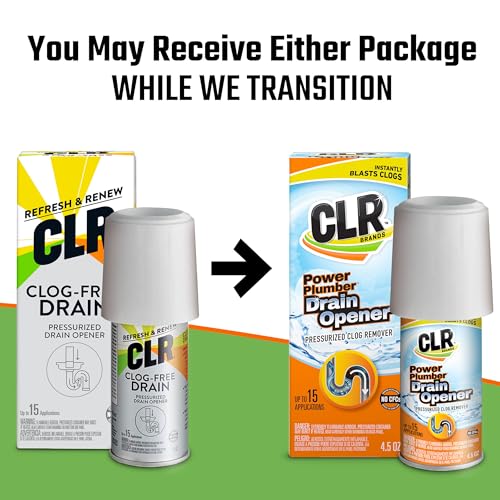 CLR Clog-Free Drain, Pressurized Drain Opener, 4.5 Ounce Aerosol Can