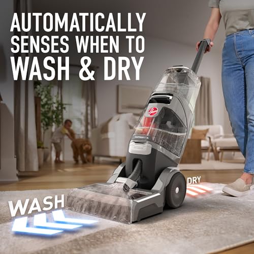 Hoover SmartWash Pet XL Upright Carpet Cleaner Machine for Carpet and Upholstery, Automatic Deep Cleaning Carpet Shampooer, Converts to Spot Cleaner, Pair with Hoover Carpet Cleaner Solution