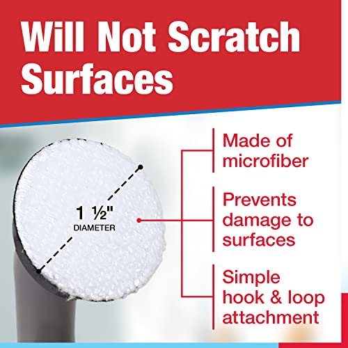 Impresa Microfiber Replacement Scrub Pads - White, Round Tile & Grout for Electric Scrubber, Compatible with Rubbermaid Reveal Power Scrubber - Versatile Cleaning Brush - Reusable Scouring Pads