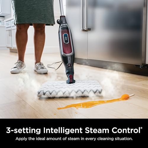 Shark Genius Hard Floor Cleaning System Pocket (S5003D) Steam Mop, Burgundy/Gray