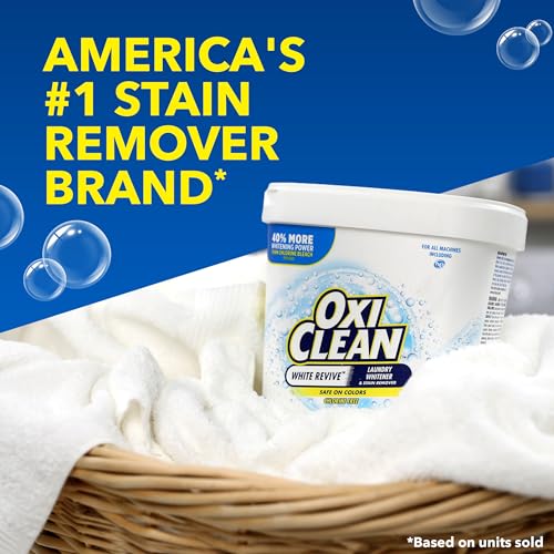 OxiClean White Revive Laundry Whitener and Stain Remover Power Paks, 24 Count