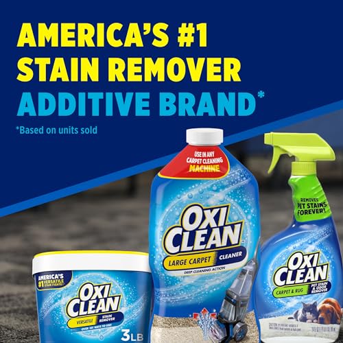 OxiClean Large Carpet Cleaner Liquid Solution for Steam Cleaning Machines, 64 fl oz