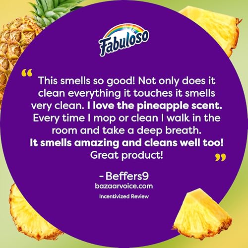 Fabuloso Multi-Purpose Cleaner, 2X Concentrated Formula, Floor Cleaner, Pineapple Scent, 56 fl oz