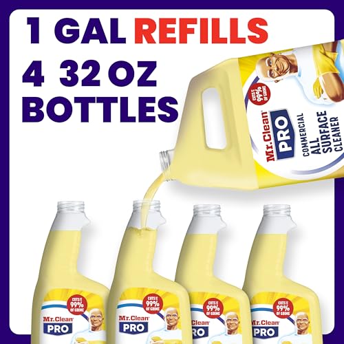 Mr. Clean PRO All Surface Cleaner, Commercial Cleaning Spray, Refillable, 32 fl oz (Case of 6)