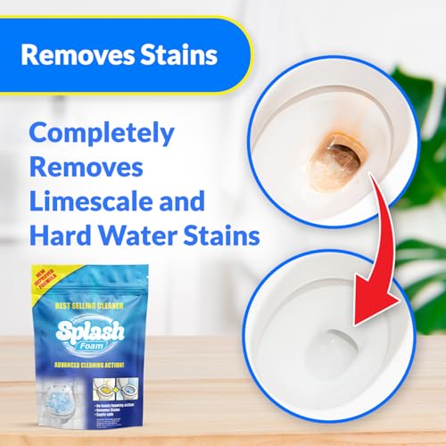 Splash Foam Toilet Cleaner - Self Activating Cleaning Powder for Toilet Bowl Cleaning