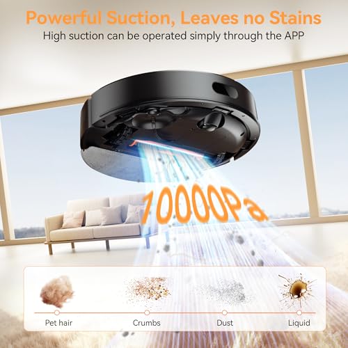 ZCWA Robot Vacuum and Mop Combo, 90 Day Self-Emptying, 10000Pa Suction, 3-in-1 Robotic Vacuum with dToF LiDAR Navigation, Anti-Tangle, 160 Min Runtime, Ideal for Hard Floor, Pet Hair & Carpet
