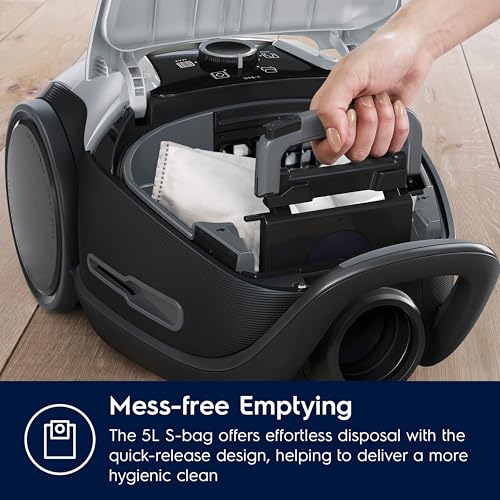 Electrolux Ultimate800 Bagged Canister Vacuum with LED Lights, HEPA Filtration, 21 Foot Cord, 3 in 1 Attachment Nozzle and 4 Position Storage Options
