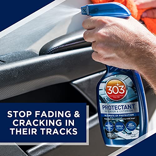 303 Products Automotive Protectant Spray, UV Protection for Car Interior & Exterior – Protects Vinyl, Plastic & Rubber, Repels Dust & Dirt, Matte Finish, 16 oz