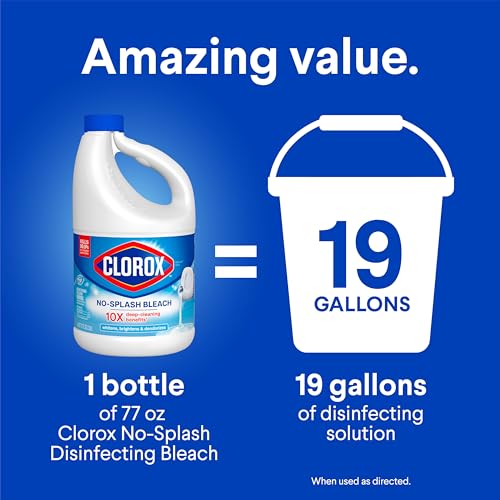 Clorox No Splash Bleach, 77 Fluid Ounces (Package May Vary)