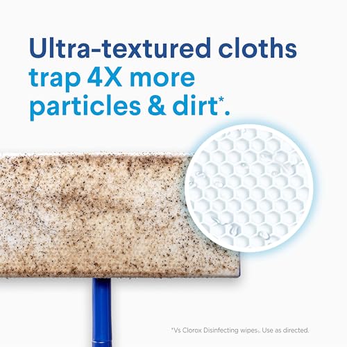 Clorox Disinfecting Wet Mop Pad, Disposable Mop Heads, Multi-Surface Floor Wipes, Rain Clean, 2 Packs, 24 Wet Refills Per Pack (Package May Vary)
