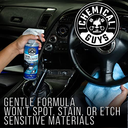 Chemical Guys Total Interior Cleaner & Protectant Interior Cleaner, Cleans & Protects Leather, Vinyl, Plastic, Rubber, Glass with a Streak-Free Finish — Cars, Trucks, SUVs, RVs, 16 oz