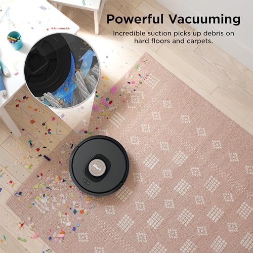 Shark AV2501AE AI Robot Vacuum with XL HEPA Self-Empty Base, Bagless, 60-Day Capacity, LIDAR Navigation, Perfect for Pet Hair, Compatible with Alexa, Wi-Fi Connected, Carpet & Hard Floor, Black