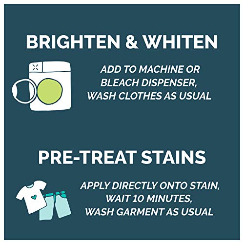 Seventh Generation Non-Chlorine Bleach, 3-in-1 Benefits Fights Stains, Free & Clear, 64 Fl Oz