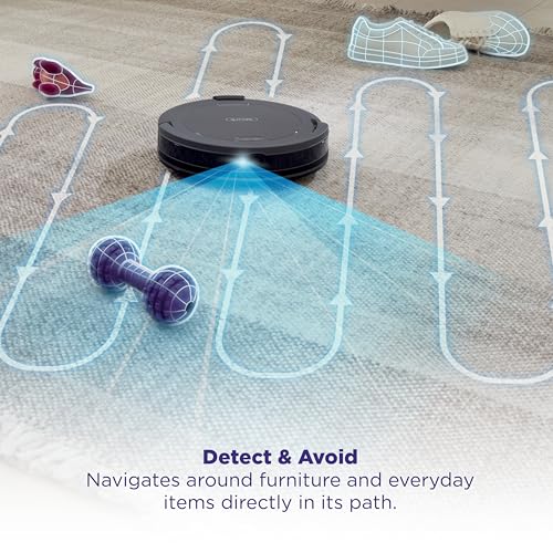 Shark Navigator Robot Vacuum with SmartPath Navigation and Self-Cleaning Brushroll, Powerful Suction, Pet Hair Pickup, Anti-Hair Wrap, for Carpets & Hard Floors, Steel Grey, RV2110