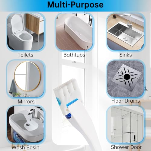 24 Pack Flushable Refills Compatible with Scrubbing Bubbles Toilet Bowl Brush, Disposable Cleaner Refills Pads for Scrubbing Bubbles Toilet Wand, Toilet Brush Refill Accessories (Only Pads)