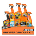 Armor All Premier 8-Piece Car Care Kit - Complete Car Detailing Set with Wax, Wash, Glass & Tire Cleaners, Gift for Car Lovers