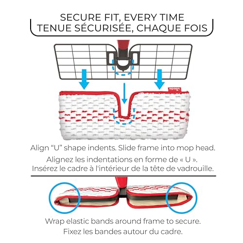 Vileda Promist Max Spray Mop - 360 Degree Swivel, Red, Cotton Head, Multiple Surfaces