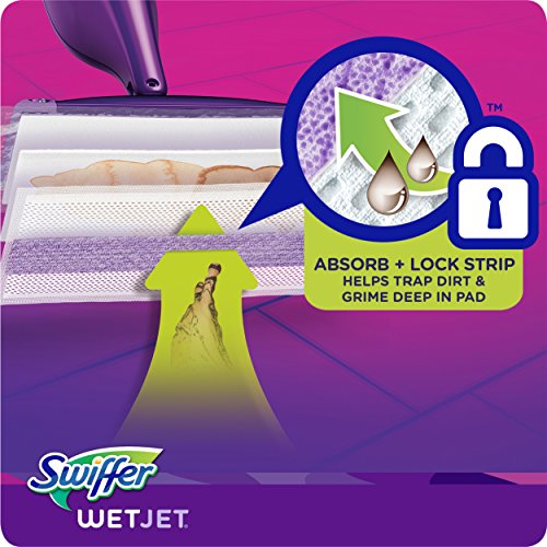 Swiffer WetJet Hardwood Floor Cleaner, Spray Mop Pad Refill, Multi Surface, 12 Count (Packaging May Vary)