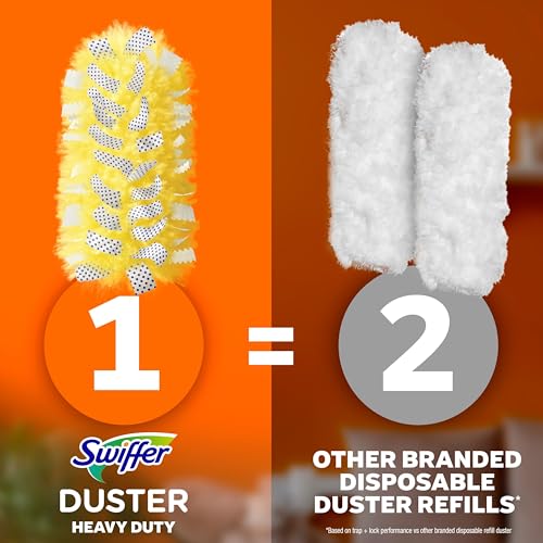 Swiffer Dusters Heavy Duty, Multi-Surface Duster Refills for Cleaning, Lavender, 6 Count