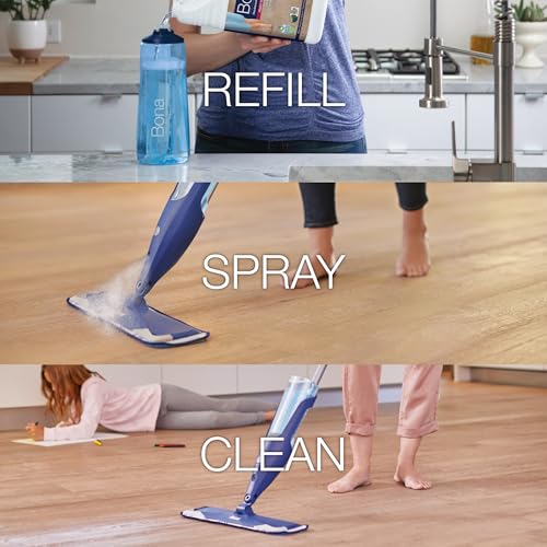 Bona Hardwood Floor Cleaner Refill - 128 fl oz - Unscented - Refill for Bona Spray Mops and Spray Bottles - Residue-Free Floor Cleaning Solution for Wood Floors