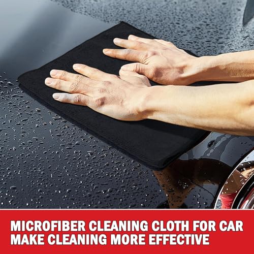 AIDEA Microfiber Cleaning Cloth 24 Pack, Microfiber Towels for Cars, Soft & Absorbent Cleaning Rags, Premium Lint Free Shop Towels for House, Kitchen, Car, 12inx16in